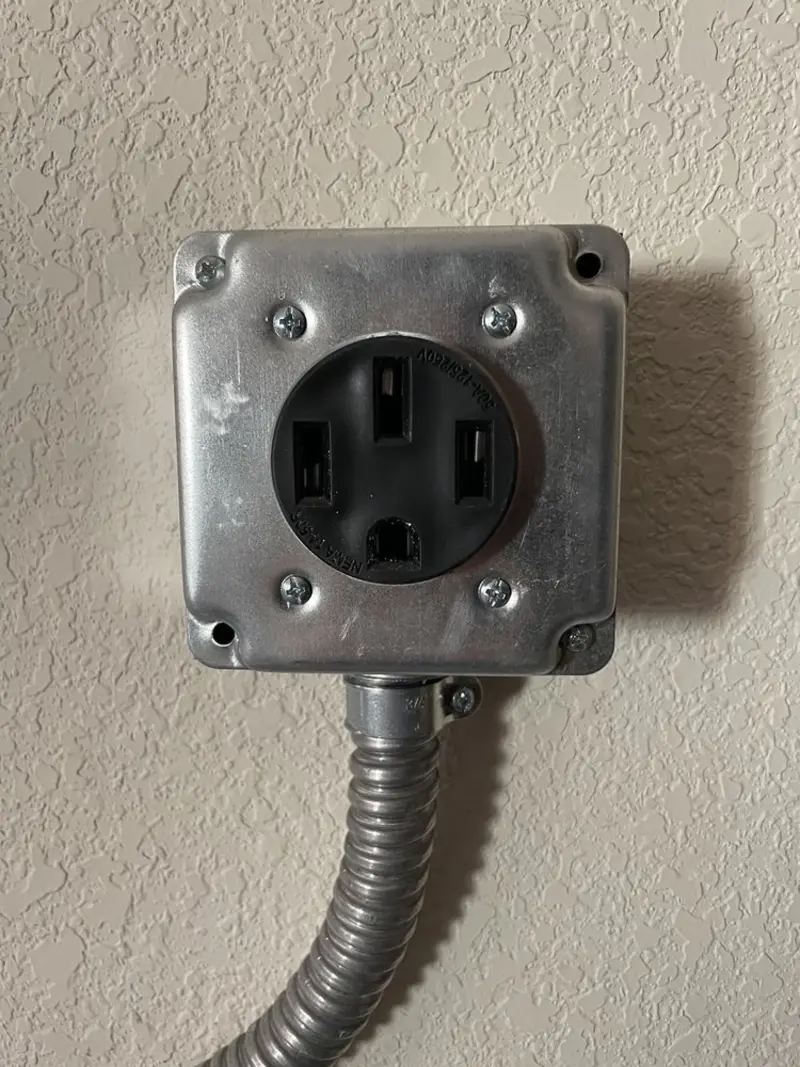 NEMA 14-50 outlet installed for Smart Home Electrical in Ovilla